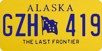 AK license plate GZH419