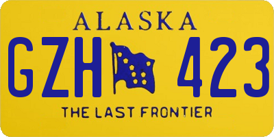 AK license plate GZH423