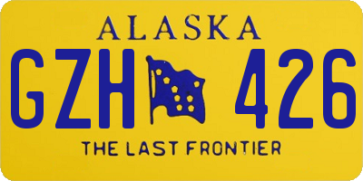 AK license plate GZH426