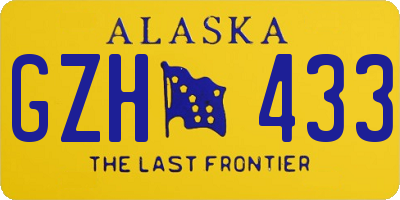 AK license plate GZH433