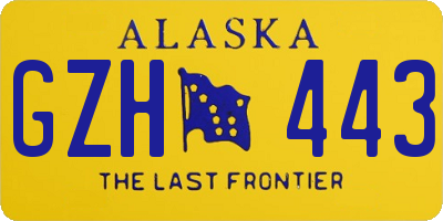 AK license plate GZH443