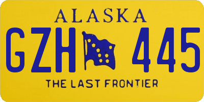 AK license plate GZH445