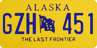 AK license plate GZH451