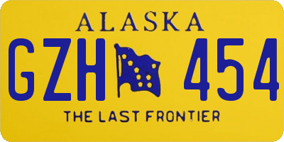 AK license plate GZH454