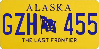 AK license plate GZH455