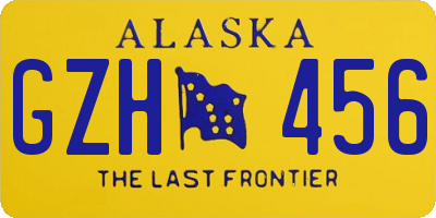 AK license plate GZH456