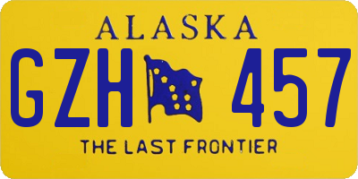 AK license plate GZH457