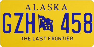 AK license plate GZH458