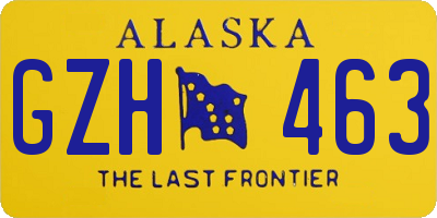 AK license plate GZH463