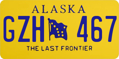 AK license plate GZH467