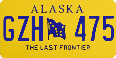 AK license plate GZH475