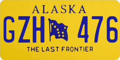 AK license plate GZH476