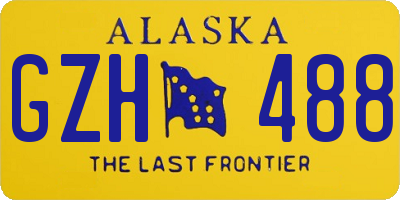 AK license plate GZH488