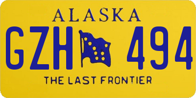 AK license plate GZH494