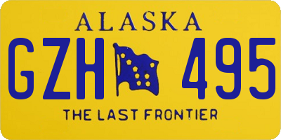 AK license plate GZH495