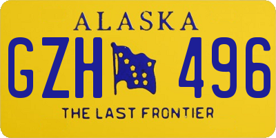 AK license plate GZH496