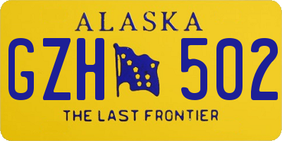 AK license plate GZH502