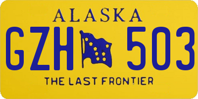 AK license plate GZH503