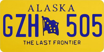 AK license plate GZH505