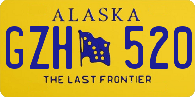 AK license plate GZH520