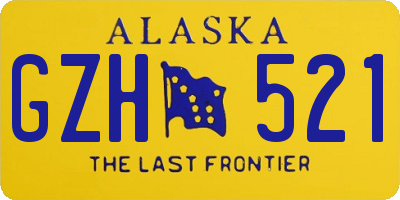 AK license plate GZH521