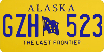 AK license plate GZH523