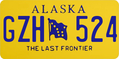 AK license plate GZH524