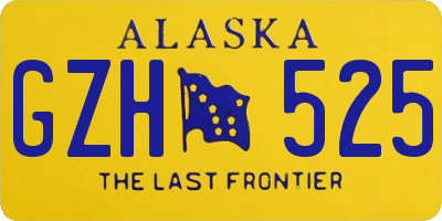 AK license plate GZH525