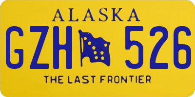 AK license plate GZH526