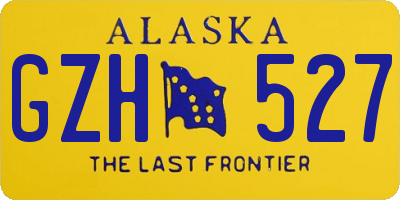 AK license plate GZH527