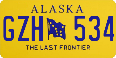 AK license plate GZH534