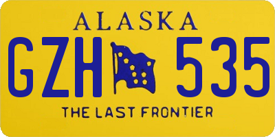 AK license plate GZH535