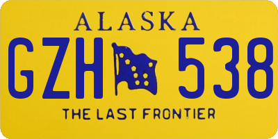 AK license plate GZH538