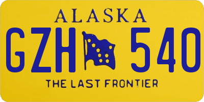 AK license plate GZH540