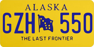 AK license plate GZH550