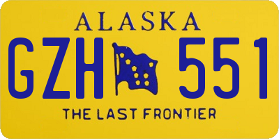AK license plate GZH551
