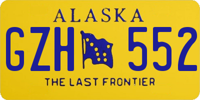 AK license plate GZH552