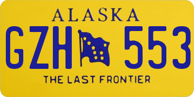 AK license plate GZH553