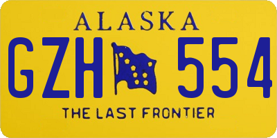 AK license plate GZH554
