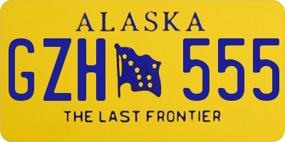 AK license plate GZH555