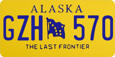 AK license plate GZH570