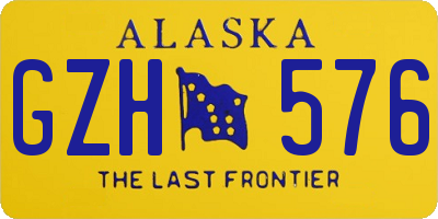 AK license plate GZH576