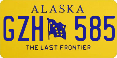 AK license plate GZH585
