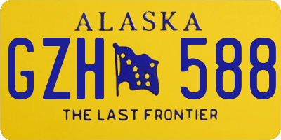AK license plate GZH588