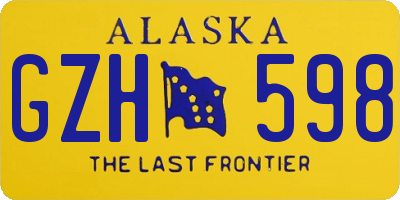 AK license plate GZH598