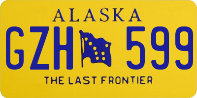 AK license plate GZH599