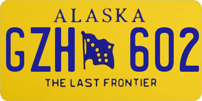 AK license plate GZH602