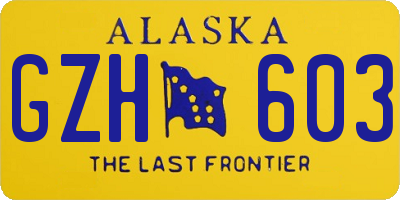 AK license plate GZH603