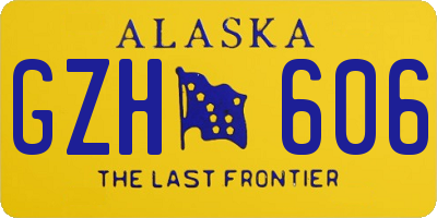 AK license plate GZH606