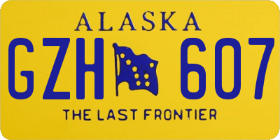 AK license plate GZH607